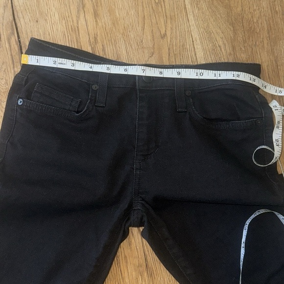 Joe’s Jeans Skinny Leg Frayed Raw Hem Ankle Cropped Black Denim Jeans - Picture 6 of 10